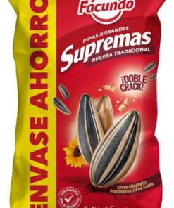 Facundo Pipas de Girasol Tostadas y Saladas 190g | Extra Crujientes | Máxima Frescura con Facundo Fresh | Nuestras pipas más grandes seleccionadas por su gran tamaño (Paquete de 6)