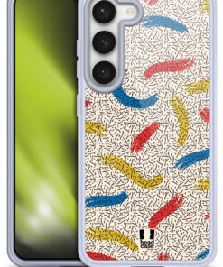 Head Case Designs Trazos desiguales Ningún Extracto Básico Caso de Gel Suave Compatible con Samsung Galaxy S23 5G