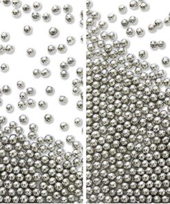 Perlas de Azúcar Plateadas PME, con un diámetro de 2,3 mm, 25 g (Paquete de 2)