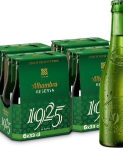 Alhambra Reserva 1925, Cerveza Fermentación Extra Lenta, Pack 24x33cl