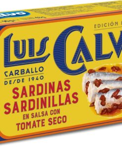 Luis Calvo Sardinillas en salsa con Tomate seco 85g (Paquete de 5)