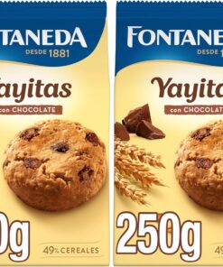 Fontaneda Yayitas Galletas con Pepitas de Chocolate y Cacao 250g (Paquete de 2)