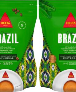 Delta Cafés Origen Brasil - Café Molido - Mezcla Aromática y Tropical - Dulce y Afrutado - 220 g (Paquete de 2)