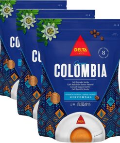 Delta Cafés Bio Origen Colombia - Café Molido Certificado - Notas Suaves y Aterciopeladas con Leves Matices Cítricos - 220 g (Paquete de 3)
