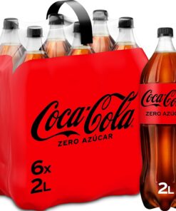 Coca-Cola Zero Azúcar Refresco de Cola Pack 6 x 2 L | Bebida de cola sin azúcar, bajo en calorías, excelente para casa, fiestas y reuniones
