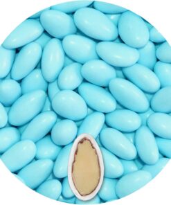 EinsSein Peladillas de Almendra Colorato azul celeste brillante 500g | 120 pieza Confeti Dulce para Fiestas | Grageas para Boda Bautizo y Comunión | Cumpleaños y Eventos