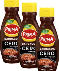 Prima Salsa barbacoa sin azúcares añadidos. 510 g (Paquete de 3)