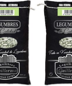 Guillermo | Alubia verdina - Saco 500 g. | Gourmet | Calidad Extra | Alubias para marisco | Textura mantecosa al paladar y piel muy fina (Paquete de 2)