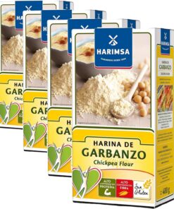 Harimsa - Harina de Garbanzo sin Gluten - Paquete 400 g (Paquete de 4)