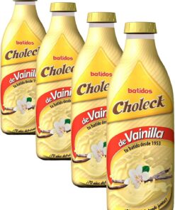 Choleck - Batido Choleck de Vainilla, Bebida Láctea Nutritiva, Sabor a Vainilla, Enriquecido con Calcio y Vitamina D, Ideal para Toda la Familia, 1 L (Paquete de 4)