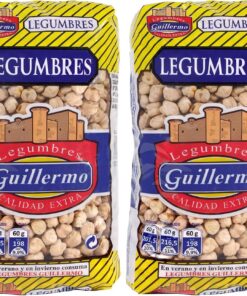 Guillermo | Garbanzo lechoso - Paquete 1 kg. | Calidad Extra | Alimento muy rico nutricionalmente | Hidratos de carbono de absorción lenta (Paquete de 2)