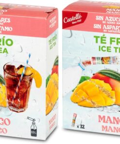 Castello since 1907 Té Frío (Ice Tea - Iced Tea) Zero & Instantáneo | Mango | 12 sobres | 1 sobre : 500 ml de Té | 0 Calorías | 0 Azúcar | 0 Aspartamo (Paquete de 2)