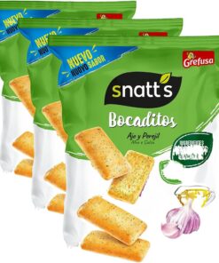 Snatt's Bocaditos Ajo y Perejil, 110g (Paquete de 3)
