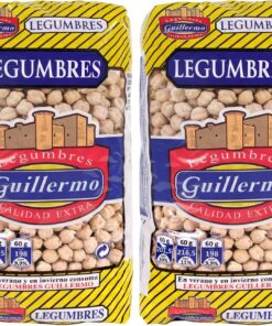 Guillermo | Garbanzo gordo - Paquete 1 kg. | Calidad Extra | Alimento muy rico nutricionalmente | Evita el desequilibrio de los niveles de azúcar y genera una energía constante (Paquete de 2)