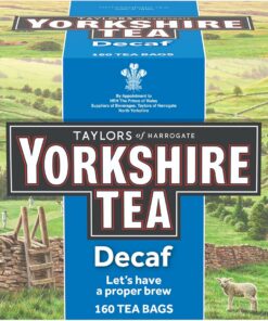 Yorkshire Tea - Té Negro Descafeinado - Mezcla Saborosa Sin Cafeína, Sabor Tradicional, Infusión Fuerte y Refrescante - 160 Bolsitas de Té