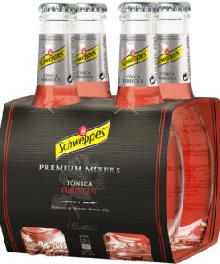 Schweppes Selection Hibiscus Tónica Premium, Bebida Refrescante - Vidrio, Pack 4x20cl