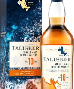 Talisker 10 años, whisky escocés single malt, 700 ml