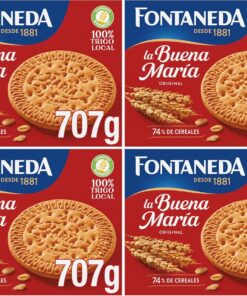 Fontaneda La Buena María Original Galletas María Desayuno Caja Galletas 800g (Paquete de 4)