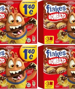 Cuétara - Flakes Bombazo, 105g (Paquete de 4)
