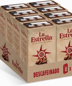 LA ESTRELLA Café Molido Descafeinado Mezcla 250g - 8 paquetes