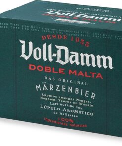 Damm - Cerveza Voll-Damm Doble Malta, Caja de 24 Botellas 33cl | Cerveza Doble Malta, Estilo Märzenbier, 100% Ingredientes Naturales, Original, en Botella