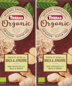Torras - Chocolate Negro con Maca y Jengibre, 100 g BIO (Paquete de 2)