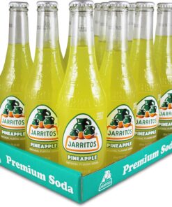 Jarritos Bebida carbonatada con sabor a piña, 370 ml, paquete de 12